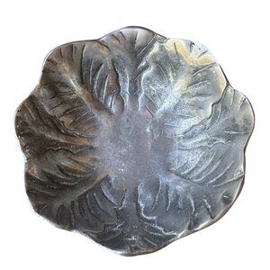 Peltrina Bowl 5.5 Inch Cabbage Lettuce Shape Pewter Silver Salad Metal Argentina